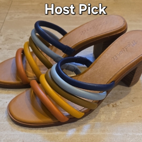Madewell Shoes - Madewell The Addie High Heel Multi-Color Strappy Mule
